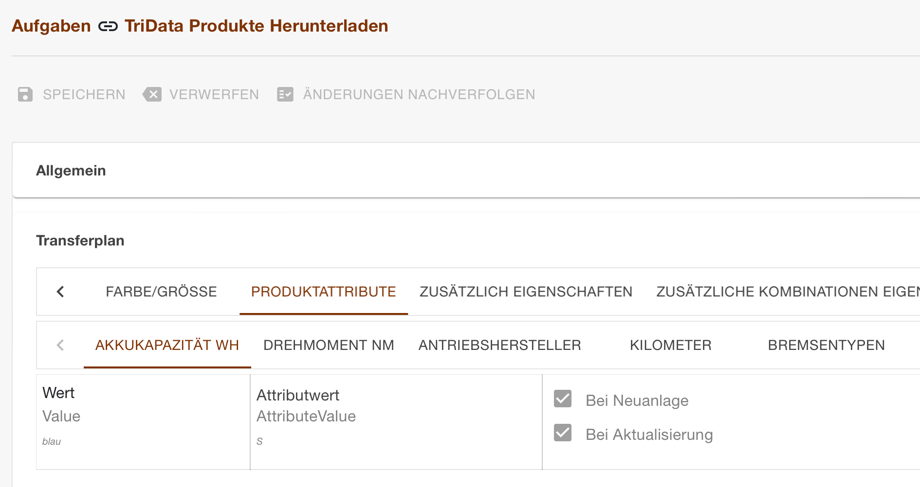 Screenshot TRADElube Guides-TriData-ProductAttributes-TriDataTask