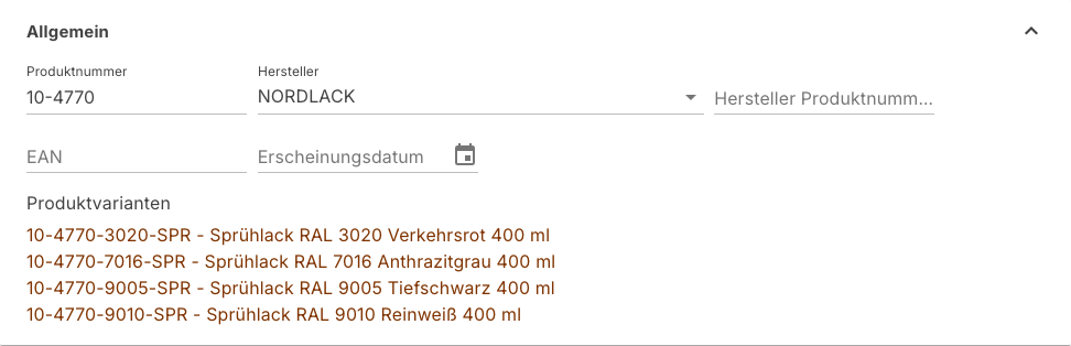 Bereich Allgemein des Hauptartikels Sprühlack mit seinen vier Varianten