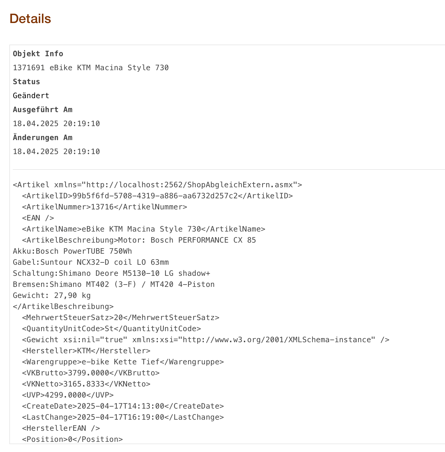 Screenshot TRADElube Guides-Common-Traceability-Details