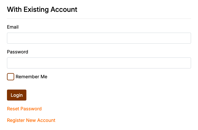 Sign-in form with the email and password fields