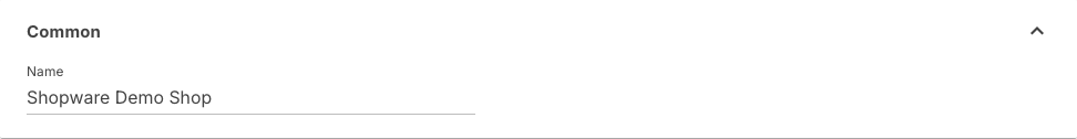 Common section of a channel with its single Name field