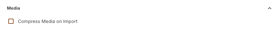 Media section of the options with the box cleared and no further fields